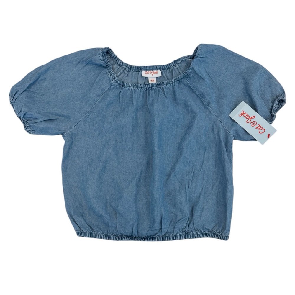 New Girls Cat & Jack Blue Blouse Size: M (8)      (D20)(D21)(D22)(D23)